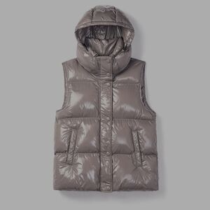 Noize Shiny Gray Puffer Vest (Smokey    Wisteria) LOVELY